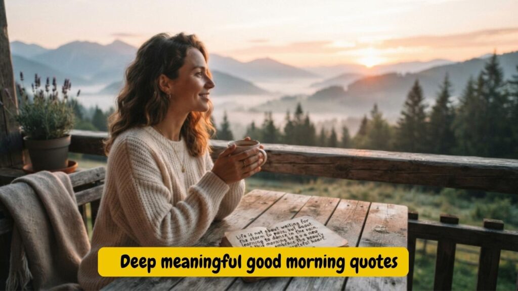 Deep meaningful good morning quotes