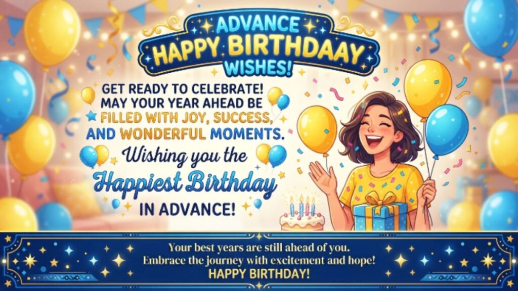 Happy birthday advance wishes