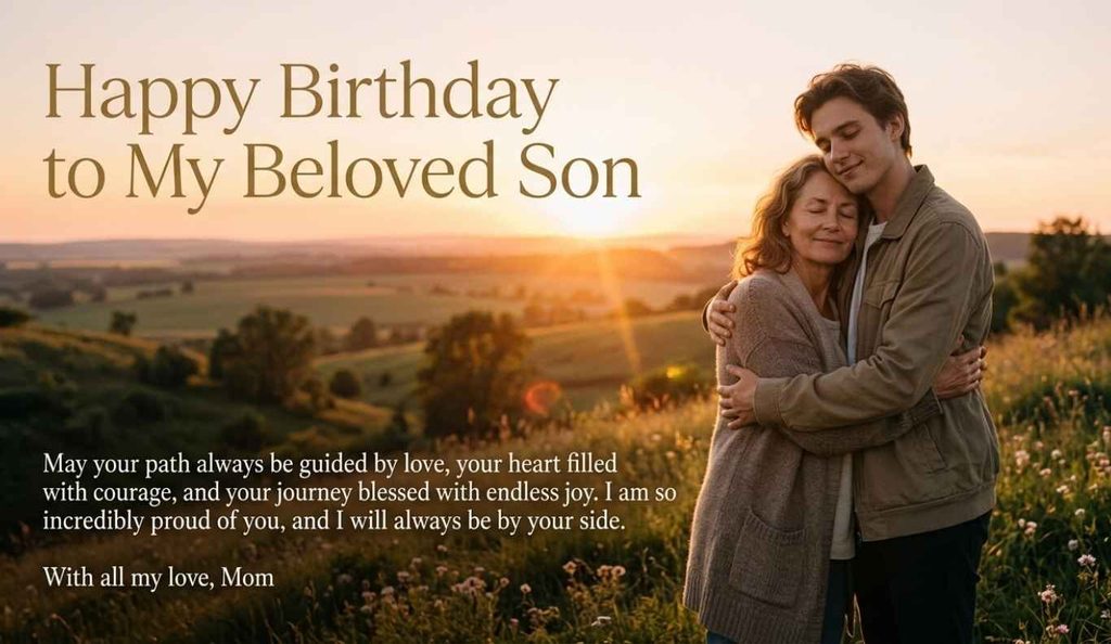 Mother Heartfelt Blessing Birthday Wishes for Son